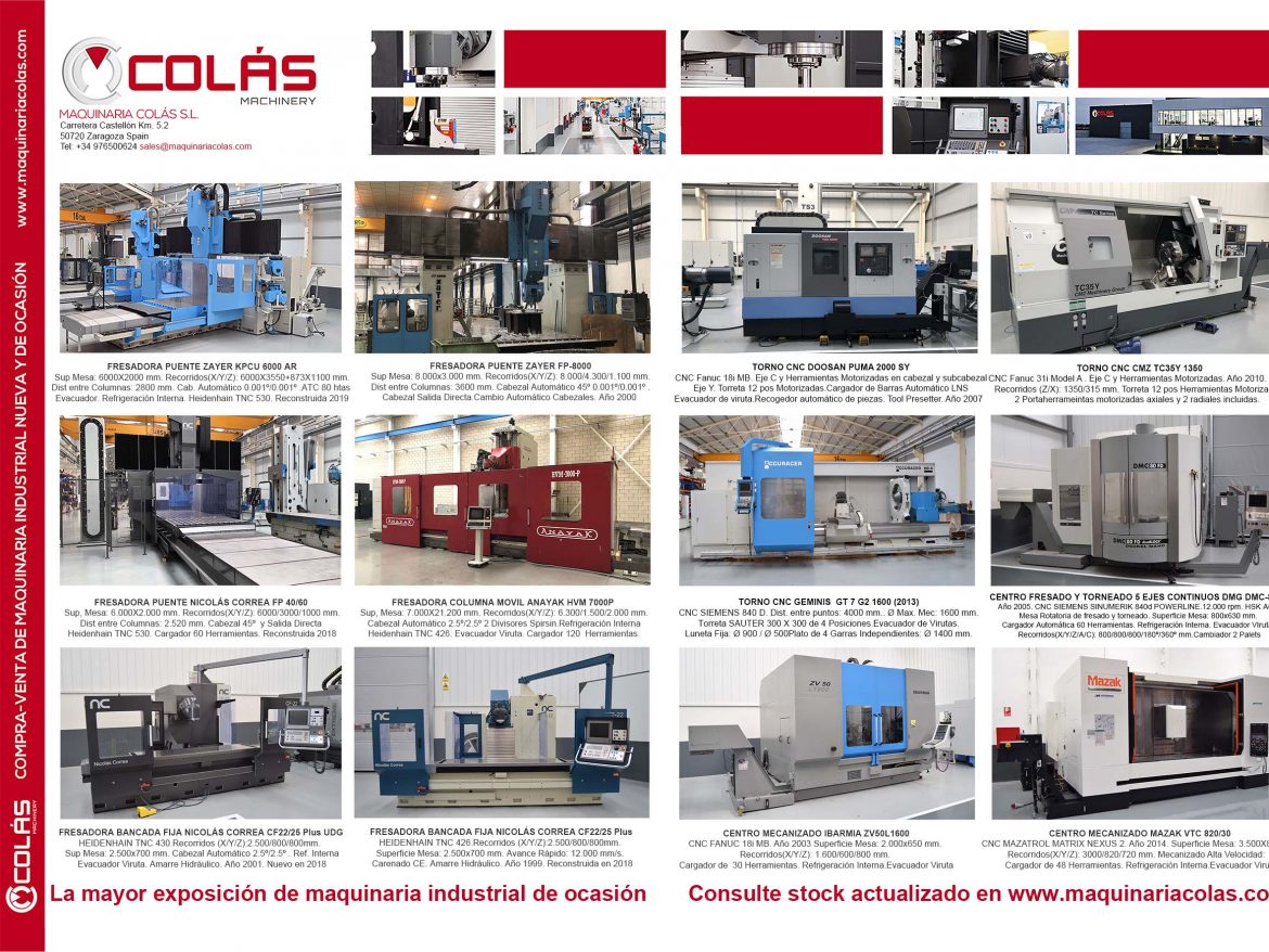 Maquinaria Para Arranque De Viruta Usada | Maquinaria Colás